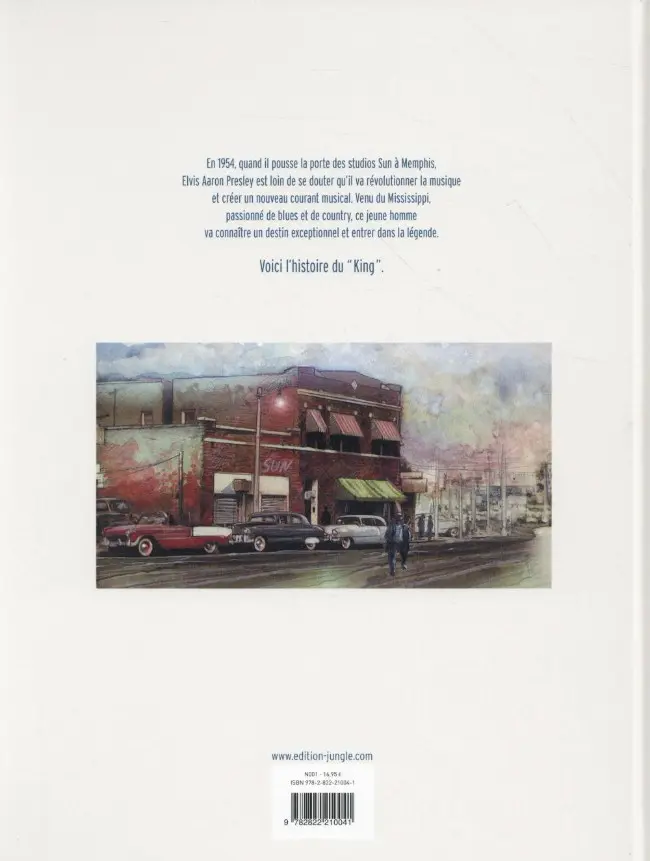 Verso de l'album Elvis en BD