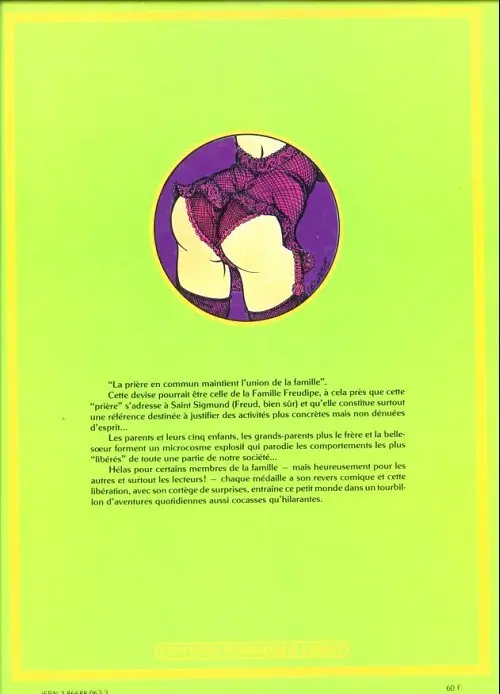 Verso de l'album La Famille Freudipe Tome 1