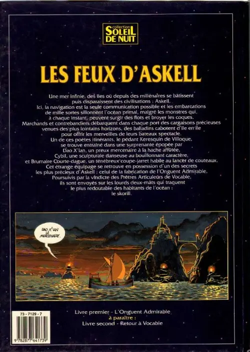 Verso de l'album Les Feux d'Askell Tome 1 L'onguent admirable