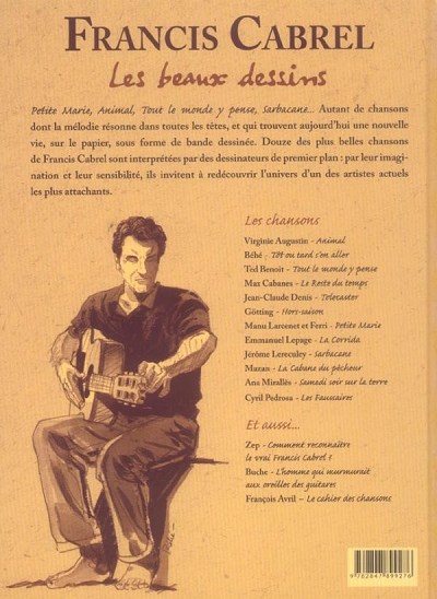 Verso de l'album Francis Cabrel Les beaux dessins