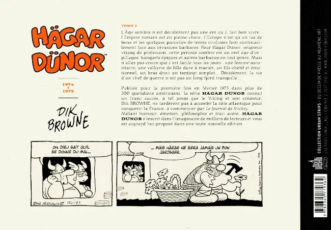 Verso de l'album Hägar Dünor (Urban Strips) Tome 2 1974 - 1975