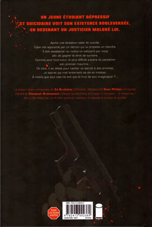 Verso de l'album Kill or Be Killed 1