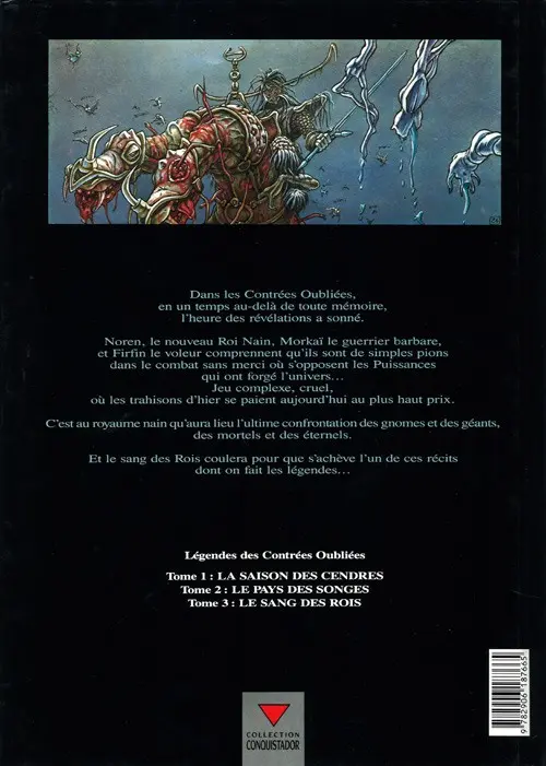 Verso de l'album Légendes des contrées oubliées Tome 3 Le Sang des Rois