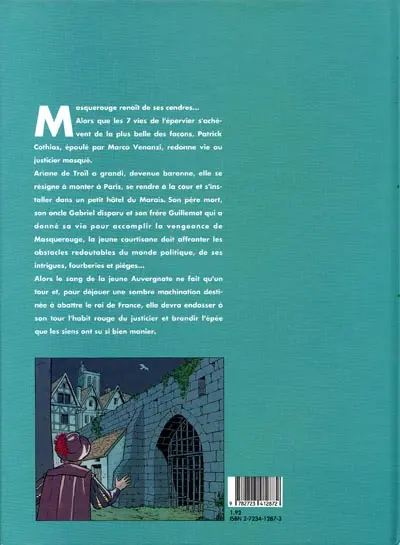 Verso de l'album Masquerouge - Épisode 2 - Marco Venanzi Tome 4 Les intrigants