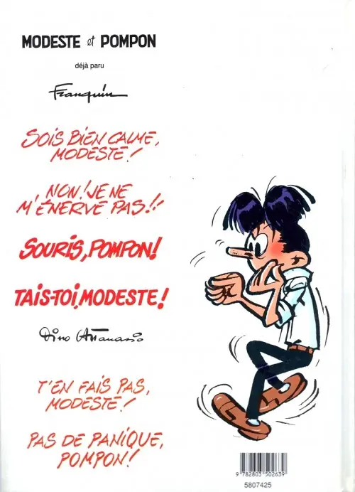 Verso de l'album Modeste et Pompon Tome 6 Pas de panique Pompon !