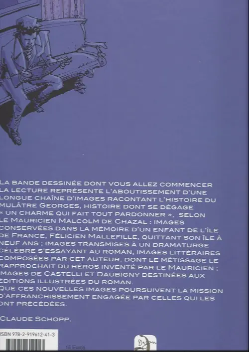 Verso de l'album Monsieur Georges d'après le roman d'Alexandre Dumas