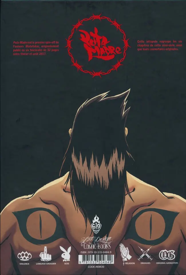 Verso de l'album Mutafukaz' Puta Madre Intégrale