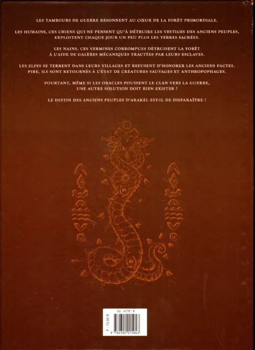 Verso de l'album Orks Tome 1 La voix des armes