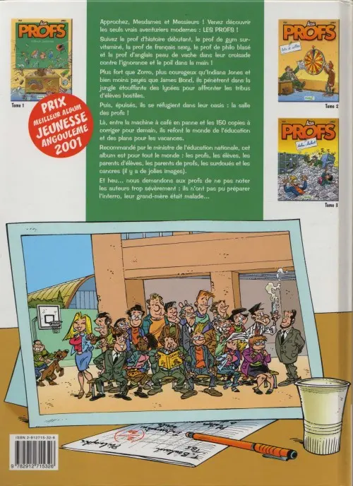 Verso de l'album Les Profs Tome 3 Tohu-bahut