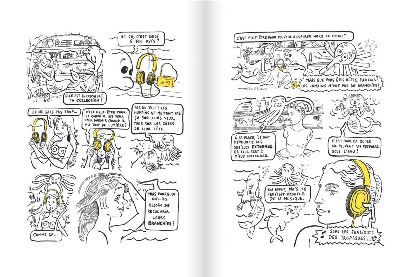 Planche de l'album 50 petits et grands mystères du corps humain