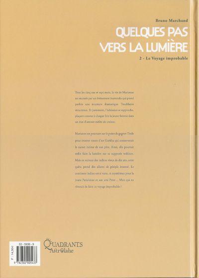 Verso de l'album Quelques pas vers la lumière Tome 2 Le Voyage improbable