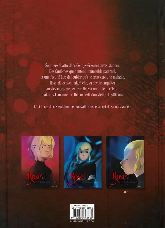 Verso de l'album Rose Tome 2 Double sang