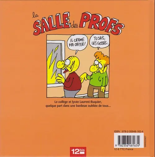 Verso de l'album La Salle des profs