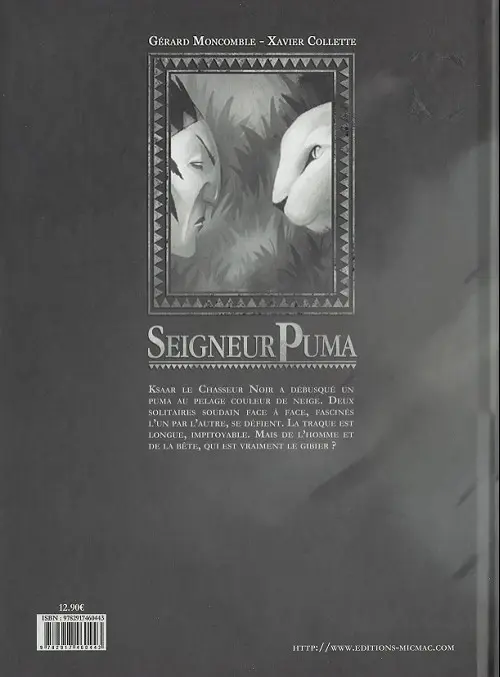 Verso de l'album Seigneur Puma
