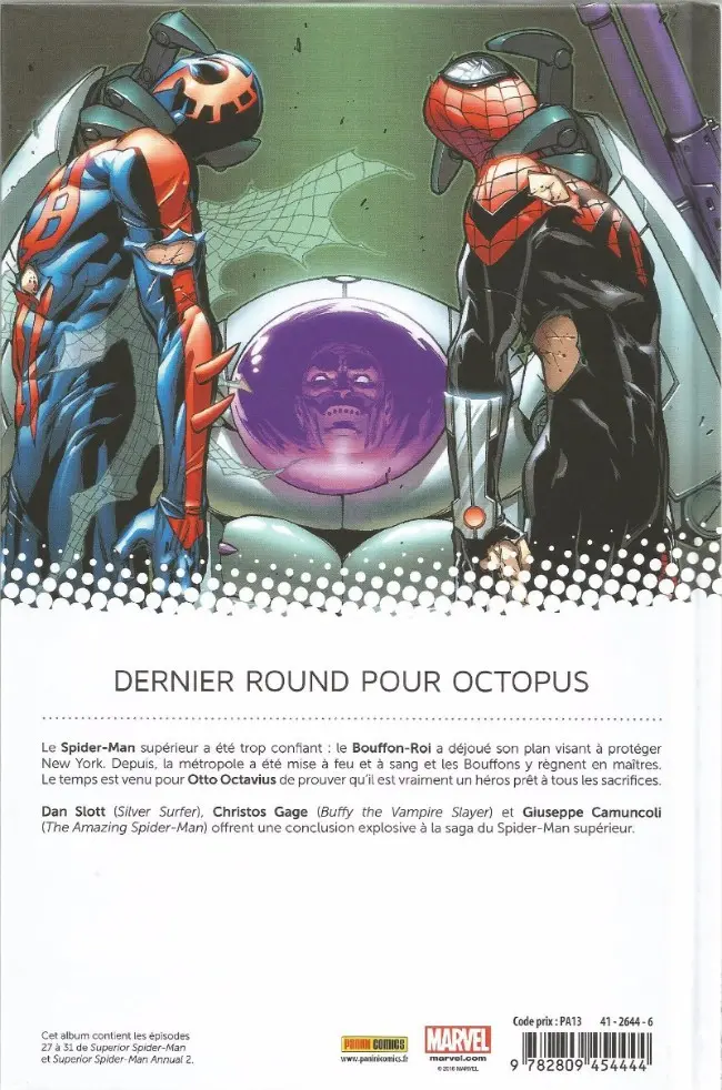 Verso de l'album The Superior Spider-Man Tome 6 La Nation Bouffon
