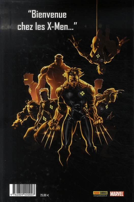Verso de l'album Ultimate X-Men Tome 1 Bienvenue chez les X-Men...