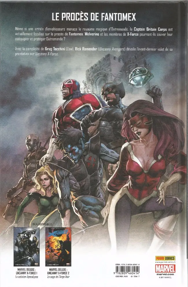 Verso de l'album Uncanny X-Force Tome 3 Outremonde