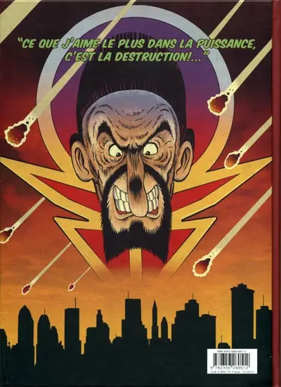 Verso de l'album Une Aventure Intersidérante de Splash Gordon dans Mongo Fury