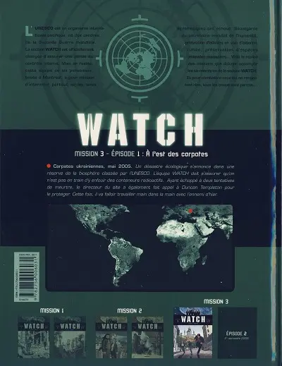 Verso de l'album Watch Tome 5 A l'est des Carpates