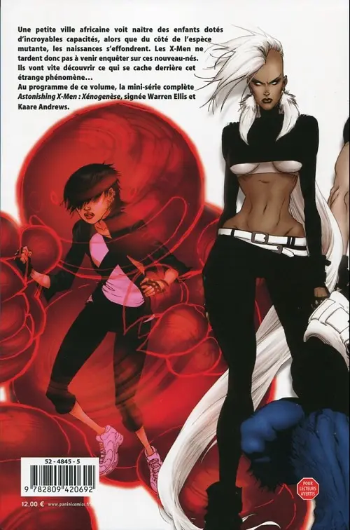 Verso de l'album Astonishing X-Men : Xénogenèse