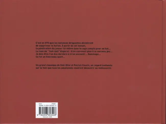 Verso de l'album Hors jeu