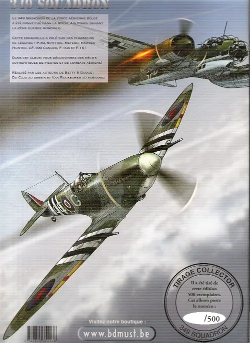 Verso de l'album 349 squadron Strike Hard Strike Home