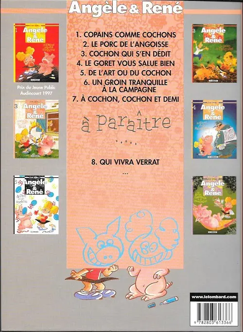 Verso de l'album Angèle & René Tome 3 Cochon qui s'en dédit