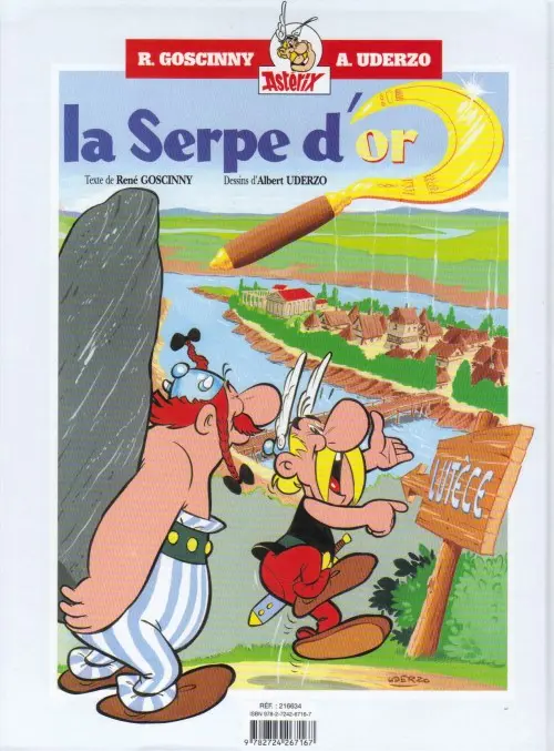 Verso de l'album Astérix Tomes 1 et 2 Astérix le gaulois / La serpe d'or