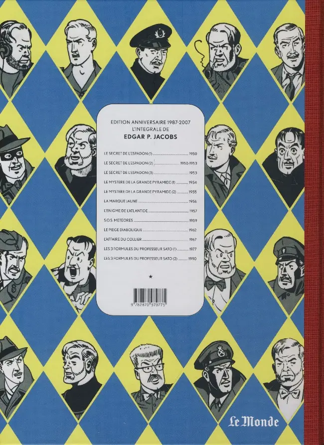 Verso de l'album Blake et Mortimer Tome 3 Le Secret de l'Espadon - SX1 contre-attaque