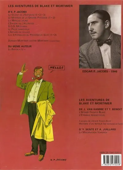 Verso de l'album Blake et Mortimer Tome 10 L'affaire du collier