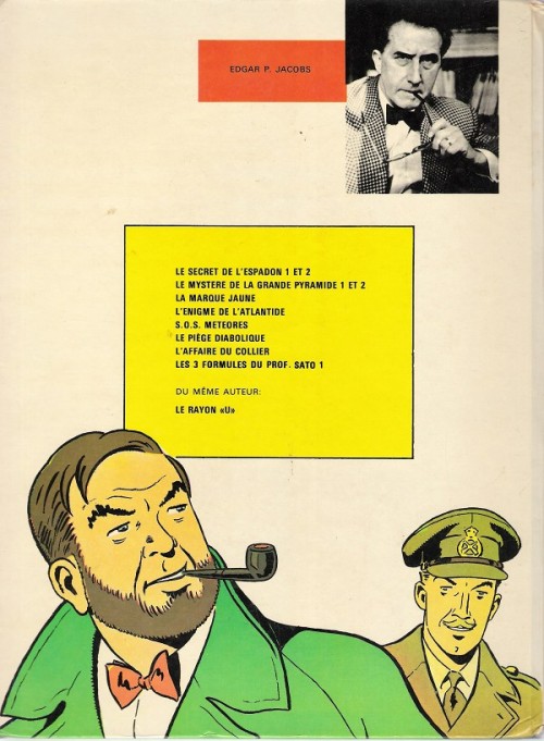 Verso de l'album Blake et Mortimer Tome 6 L'Énigme de l'Atlantide