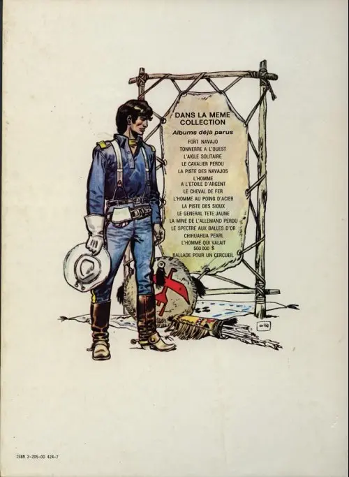 Verso de l'album Blueberry Tome 7 Le cheval de fer