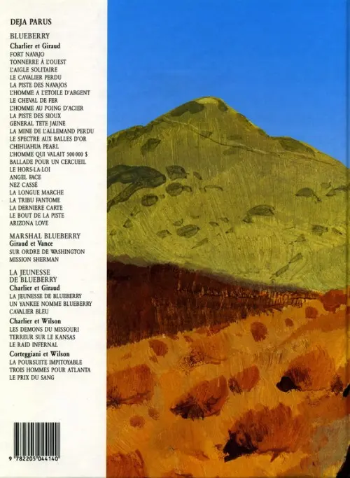 Verso de l'album La Jeunesse de Blueberry Tome 3 Cavalier bleu