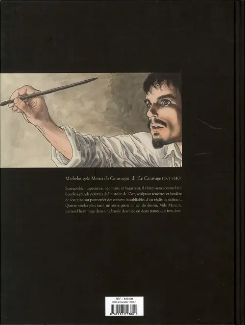 Verso de l'album Le Caravage Tome 1 La palette et l'épée