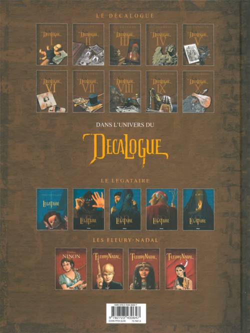 Verso de l'album Le Décalogue Tome 1 Le manuscrit