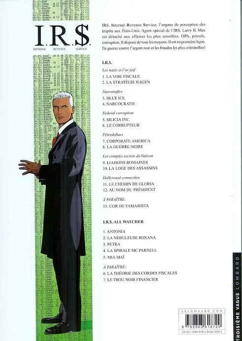 Verso de l'album I.R.$. Tome 5 Silicia Inc.