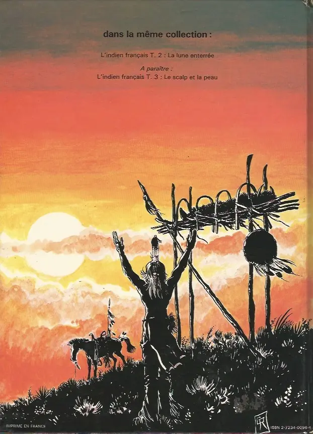 Verso de l'album L'Indien Français Tome 1