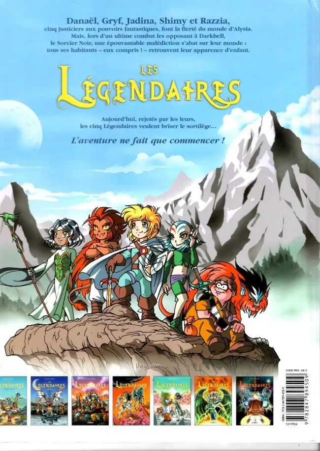 Verso de l'album Les Légendaires Tome 1 La pierre de Jovénia