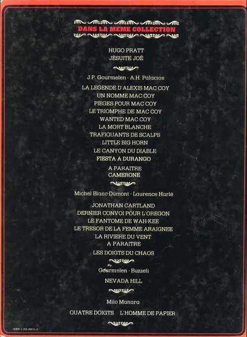 Verso de l'album Mac Coy Tome 3 Pièges pour Mac Coy