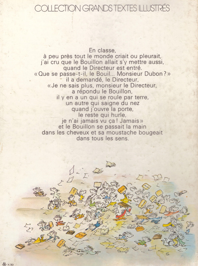 Verso de l'album Le Petit Nicolas Tome 1