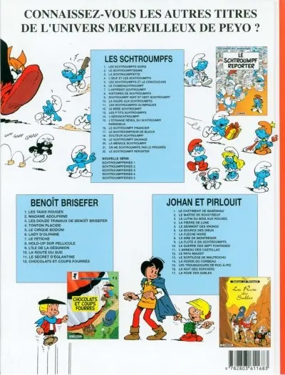 Verso de l'album Schtroumpferies Tome 1