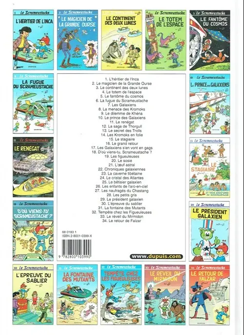 Verso de l'album Le Scrameustache Tome 2 Le magicien de la Grande Ourse