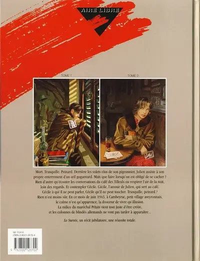 Verso de l'album Le Sursis Tome 1