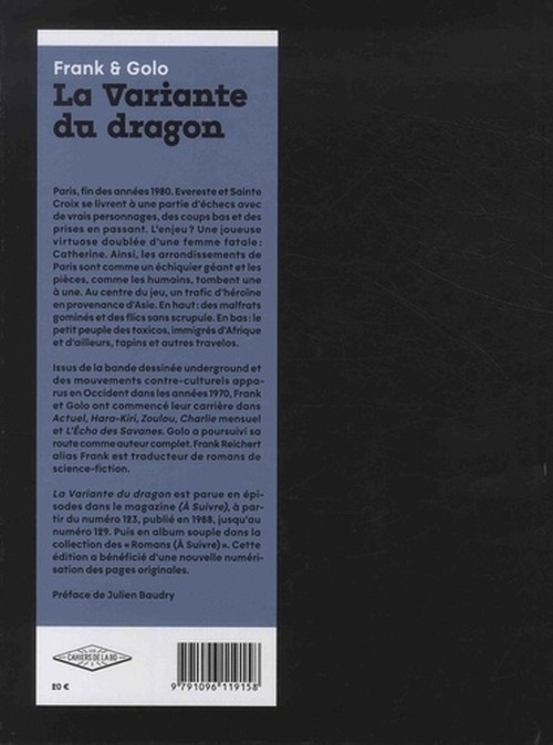 Verso de l'album La variante du dragon