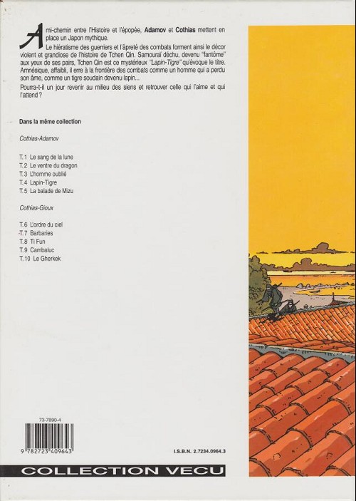 Verso de l'album Le Vent des Dieux Tome 4 Lapin-tigre