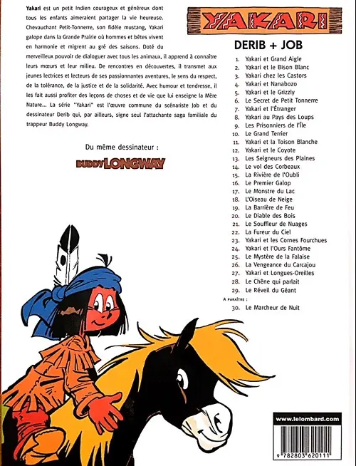 Verso de l'album Yakari Tome 6 Le secret de Petit Tonnerre