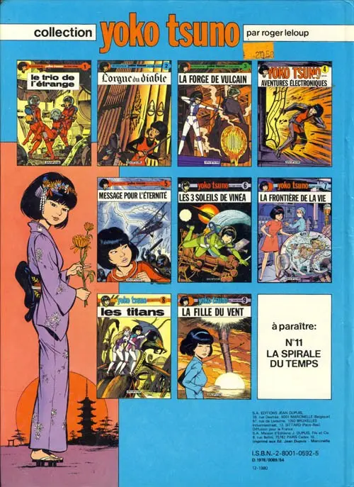 Verso de l'album Yoko Tsuno Tome 8 Les titans