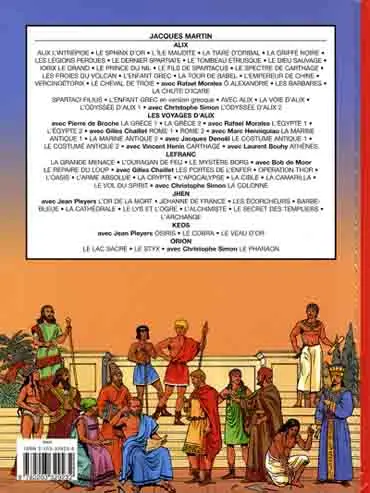 Verso de l'album Les Voyages d'Alix Tome 12 Athènes