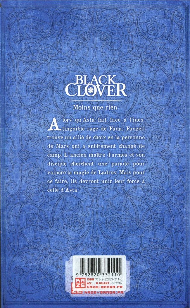 Verso de l'album Black Clover 11
