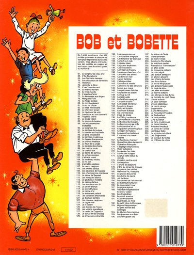 Verso de l'album Bob et Bobette Tome 234 Le château de cristal